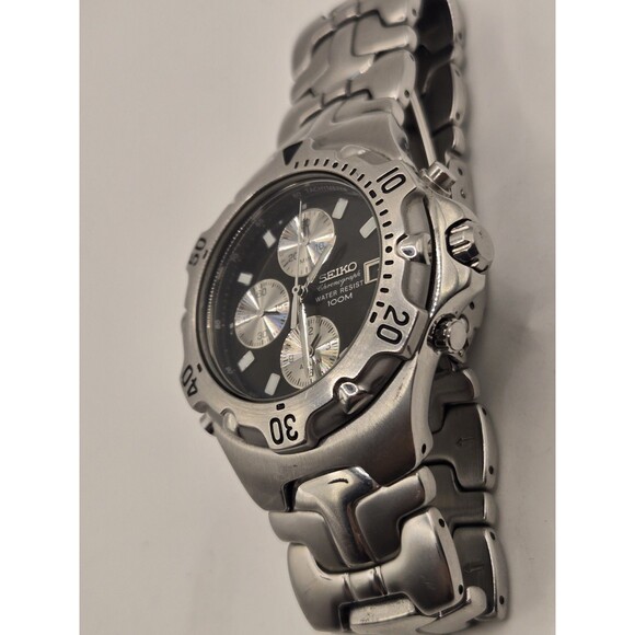 Seiko 7T32-6M49 Stainless Steel 42.5mm Chronograph Alarm Watch. Excellent. - Picture 14 of 15